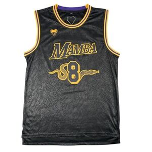 Kobe Bryant Mamba Jersey #8 #24 Mens XL Black Purple Gold Snakeskin Basketball